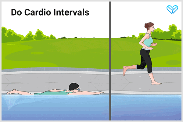 doing cardio intervals can be a great way for reducing back fat fast
