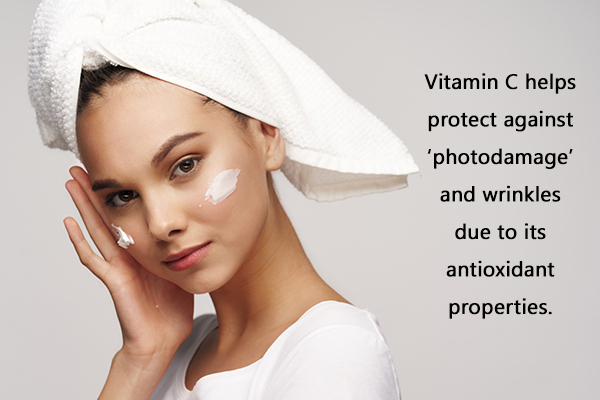 vitamin C helps protect against photodamage and wrinkles
